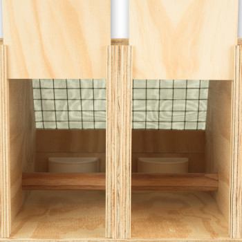 Transportín de madera Air Export Calm con 2 departamentos para Cacatúas