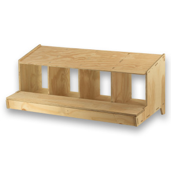 Ponedero de madera Classic con 4 departamentos para Gallinas