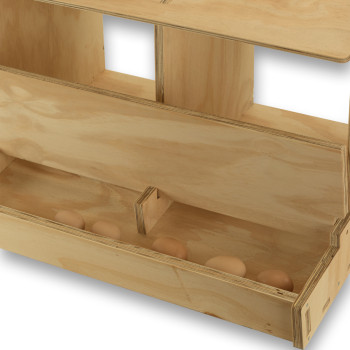 Ponedero de madera Classic con 4 departamentos para Gallinas