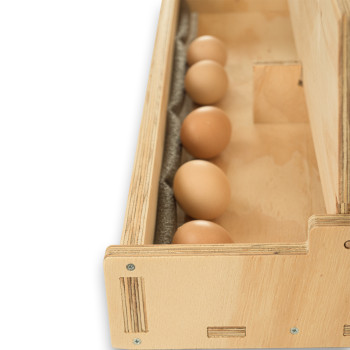 Ponedero de madera Classic con 4 departamentos para Gallinas