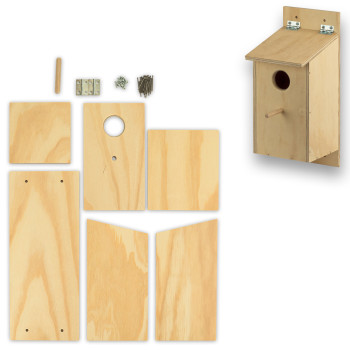 Nido de madera exterior para Aves Silvestres (Desmontado)